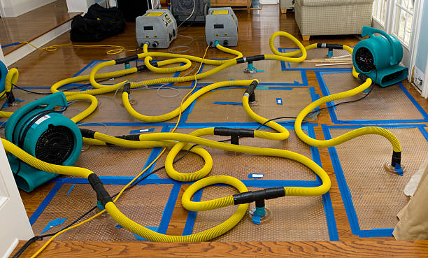 Professional Water Damage Restoration technician working in Smithfield, RI
